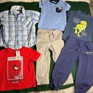 3T Orange/Red Moose and Fire Truck Kids One Pieces Spider-Man Osh Kosh